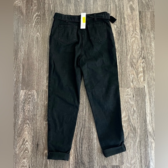 NWT GB Girls black high waisted pants with tie belt size 12 - Picture 5 of 5